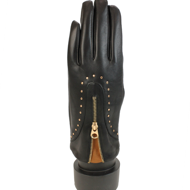 Brandwell 55M605 Black Zip Leather Glove