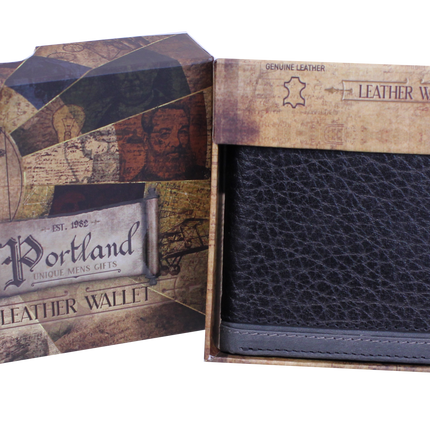 Brandwell 56P407 - Black Leather Billfold Wallet