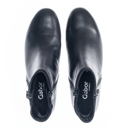 Gabor 72.718.57 Briano Black Leather Ankle Boot