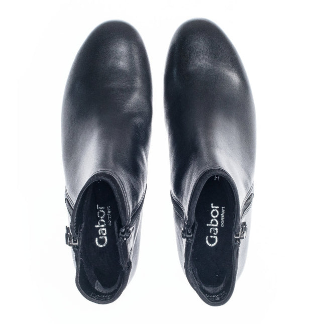 Gabor 72.718.57 Briano Black Leather Ankle Boot