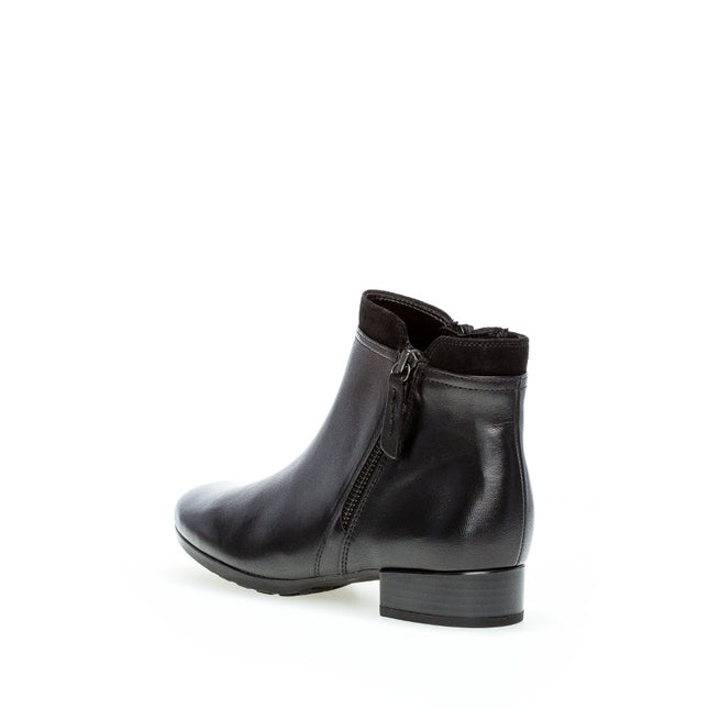 Gabor 72.718.57 Briano Black Leather Ankle Boot