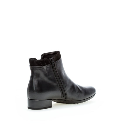 Gabor 72.718.57 Briano Black Leather Ankle Boot