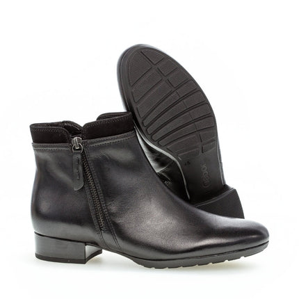 Gabor 72.718.57 Briano Black Leather Ankle Boot