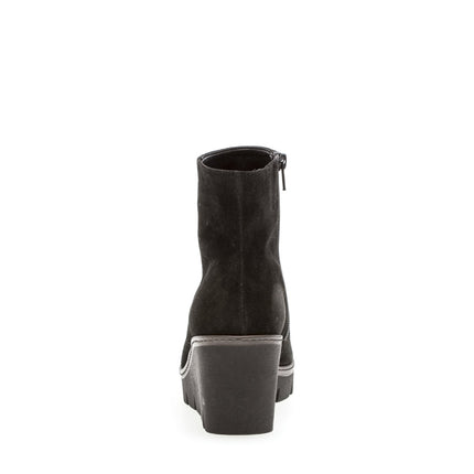 Gabor 74.780.17 Utopia Black Suede Wedge Ankle Boot