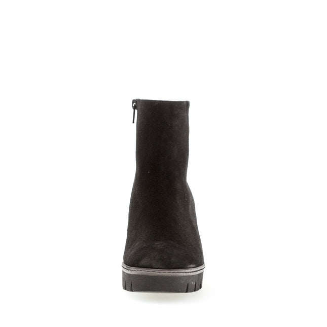 Gabor 74.780.17 Utopia Black Suede Wedge Ankle Boot