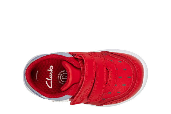 Clarks Ath Scale Toddler Red Leather