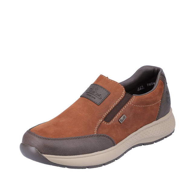 Rieker B7654-22 Brown Mens Slip-on Shoe