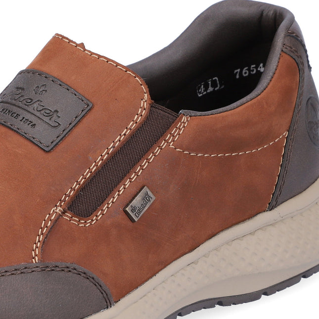 Rieker B7654-22 Brown Mens Slip-on Shoe