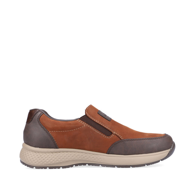 Rieker B7654-22 Brown Mens Slip-on Shoe