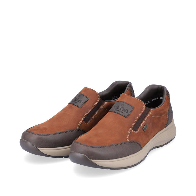 Rieker B7654-22 Brown Mens Slip-on Shoe