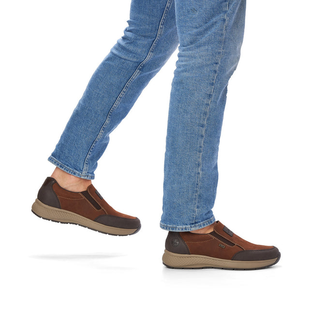 Rieker B7654-22 Brown Mens Slip-on Shoe