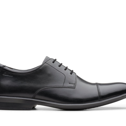 Clarks Bensley Cap Black Leather