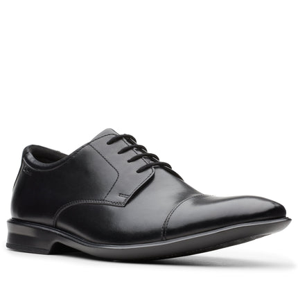 Clarks Bensley Cap Black Leather