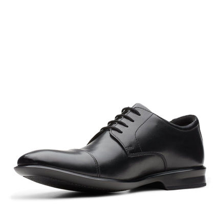 Clarks Bensley Cap Black Leather