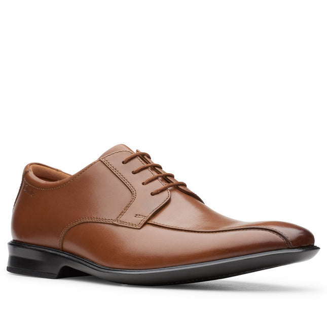 Clarks Bensley Run Dark Tan Leather