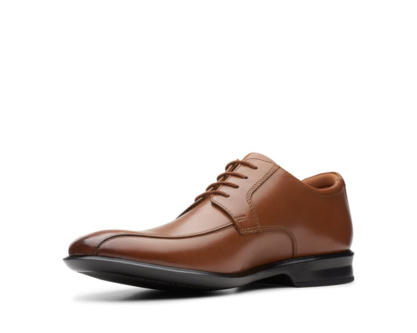 Clarks Bensley Run Dark Tan Leather