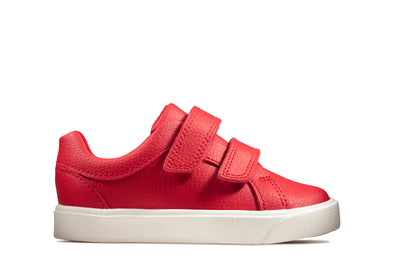 Clarks City OasisLo Toddler Red Leather