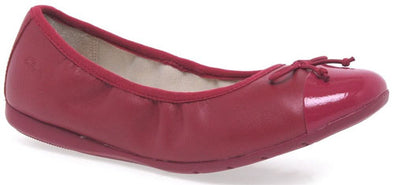 Clarks Dance Puff Jnr Berry Leather