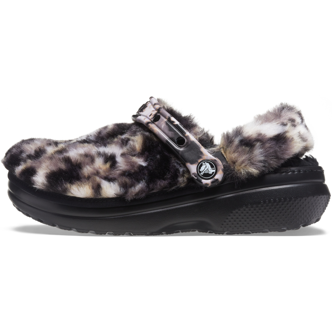 Cheetah print discount crocs fuzzy