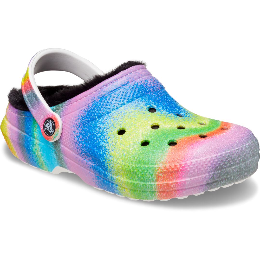 Rainbow tie dye crocs on sale