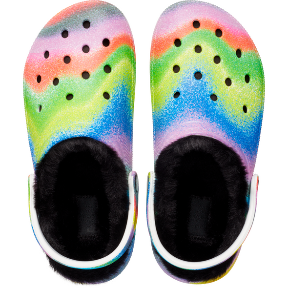 Lined tie top dye crocs