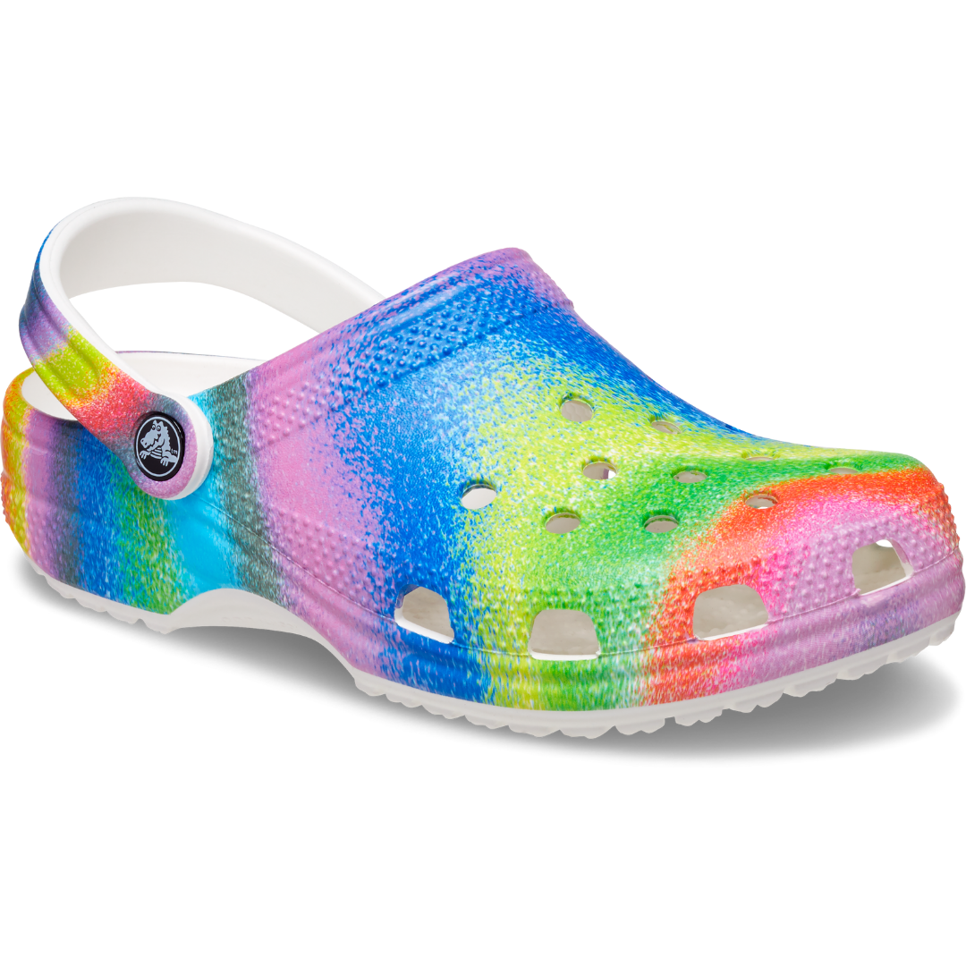 Tie dye 2025 rainbow crocs