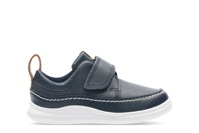 Clarks Cloud Ember Toddler Navy Leather