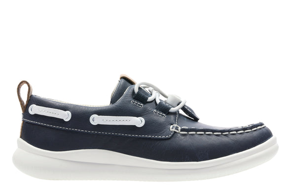 Clarks Cloud Swing Navy Leather