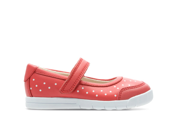 Clarks Emery Halo Toddler Coral Leather