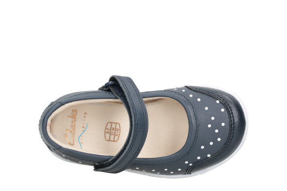 Clarks Emery Halo Toddler Navy Leather