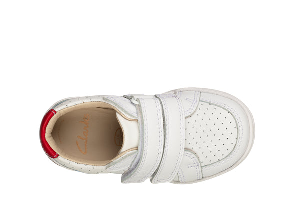 Clarks Fawn Solo Toddler White Leather