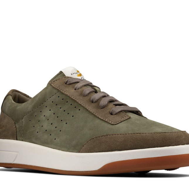 Clarks Hero Air Lace Olive Suede