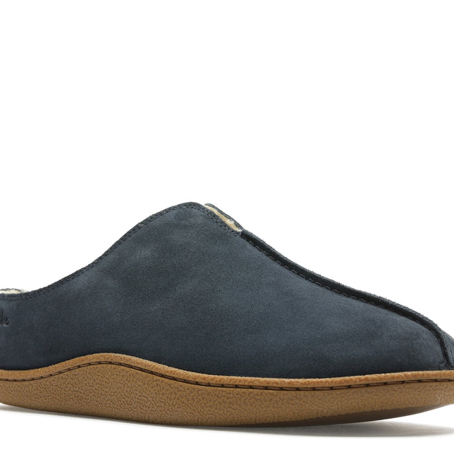 Clarks Home Mule Navy Suede