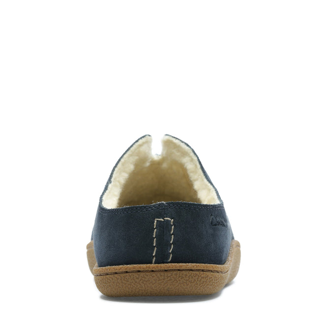 Clarks Home Mule Navy Suede