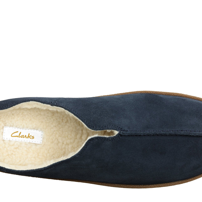 Clarks Home Mule Navy Suede