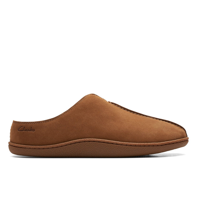 Clarks Home Mule Tan Suede