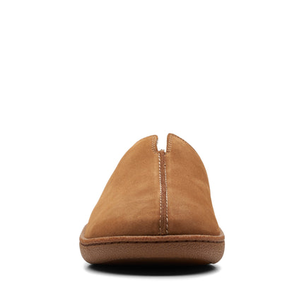 Clarks Home Mule Tan Suede