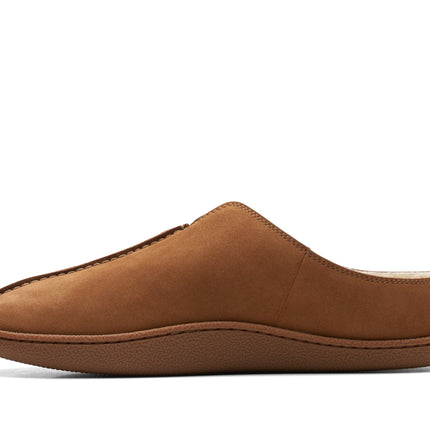 Clarks Home Mule Tan Suede