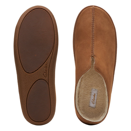 Clarks Home Mule Tan Suede