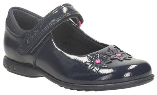 Clarks Trixi Beth Inf Navy Patent