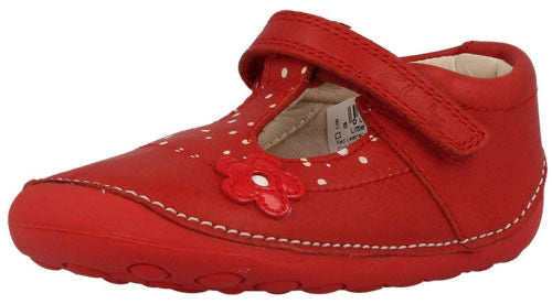 Clarks Little Linzi Red Leather