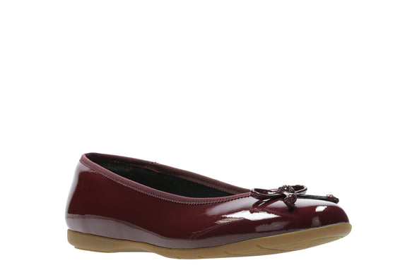Clarks Jesse Shine Red Patent Leather