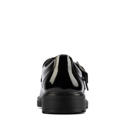 Clarks Loxham Walk Youth Black Patent