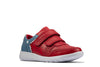 Clarks Scape Scale Kid Red Combi Leather