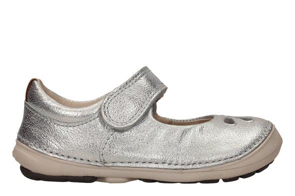 Clarks Softly Eden Silver Leather