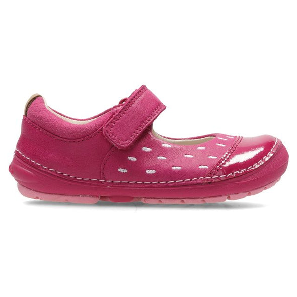 Clarks Softly Lou Fst Pink Leather