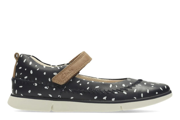 Clarks Tri Molly Inf Navy Multi Leather