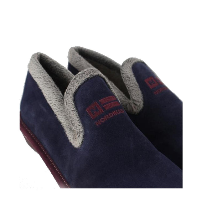 Nordikas 305-O - Navy Suede / Snow-Grey Trim / Burgundy Sole