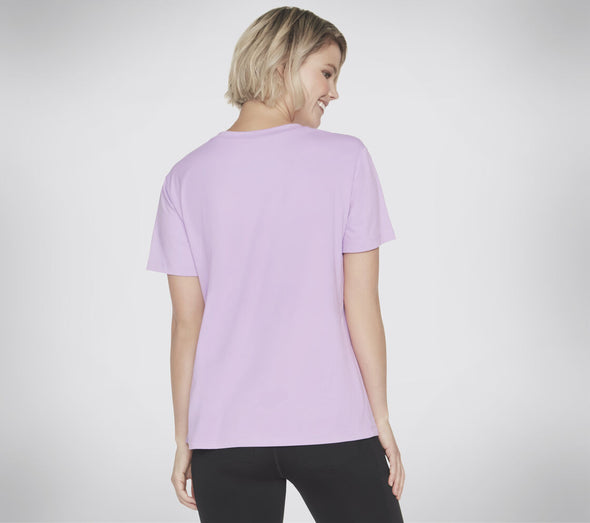 Skechers WTO80 Go Dri Serene V-Neck Tee Lavender