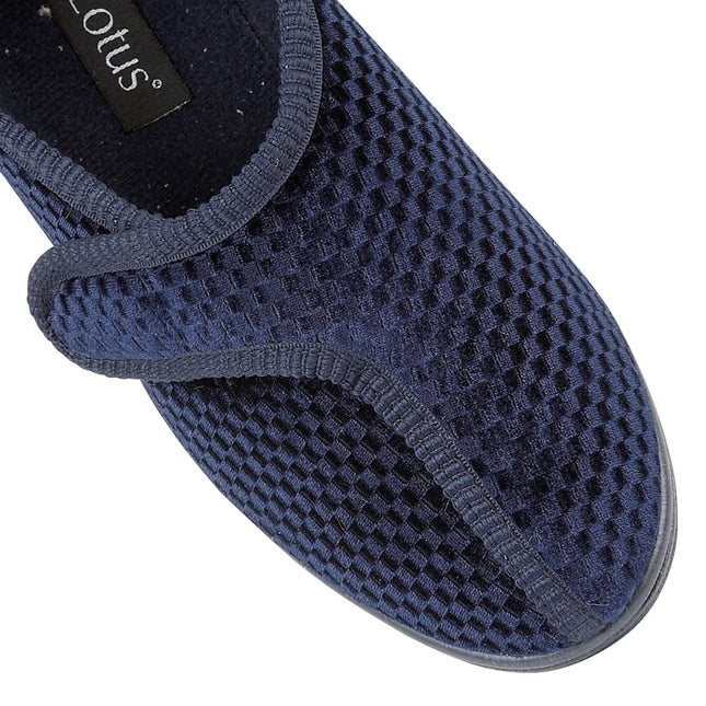 Lotus ULH008 Talma Blue Ladies Slippers